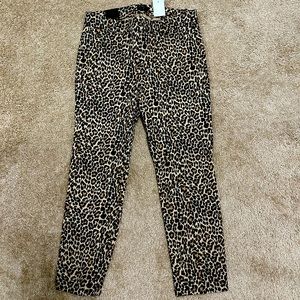 J Crew Size 6 Winnie Pant in Leopard NWT